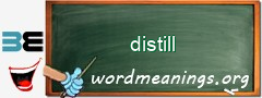 WordMeaning blackboard for distill